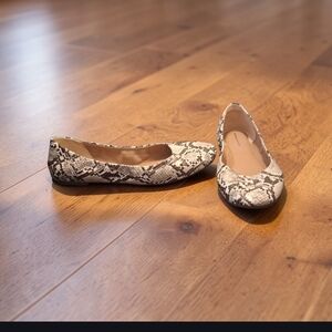 Snakeskin Patterned Women's Flats Size 13